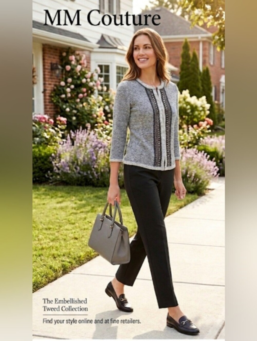 MM Couture Gray Embellished Women's Sweater Cardigan Jacket!